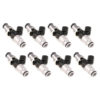 - 1050cc Injectors 60mm Length 14mm Grey Adaptor Top - Blue Bottom Adap (Set of 8)