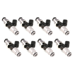 - 1050cc Injectors 60mm Length 14mm Grey Adaptor Top - Blue Bottom Adap (Set of 8)